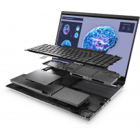 Laptop DELL Precision 7680 16 UHD+ OLED i9-13950HX 64GB 1TB SSD RTX3500 FPR SCR BK W11P 3YPS